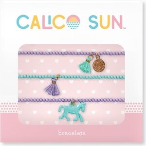 Calico Sun Horse Charm Bracelet Set